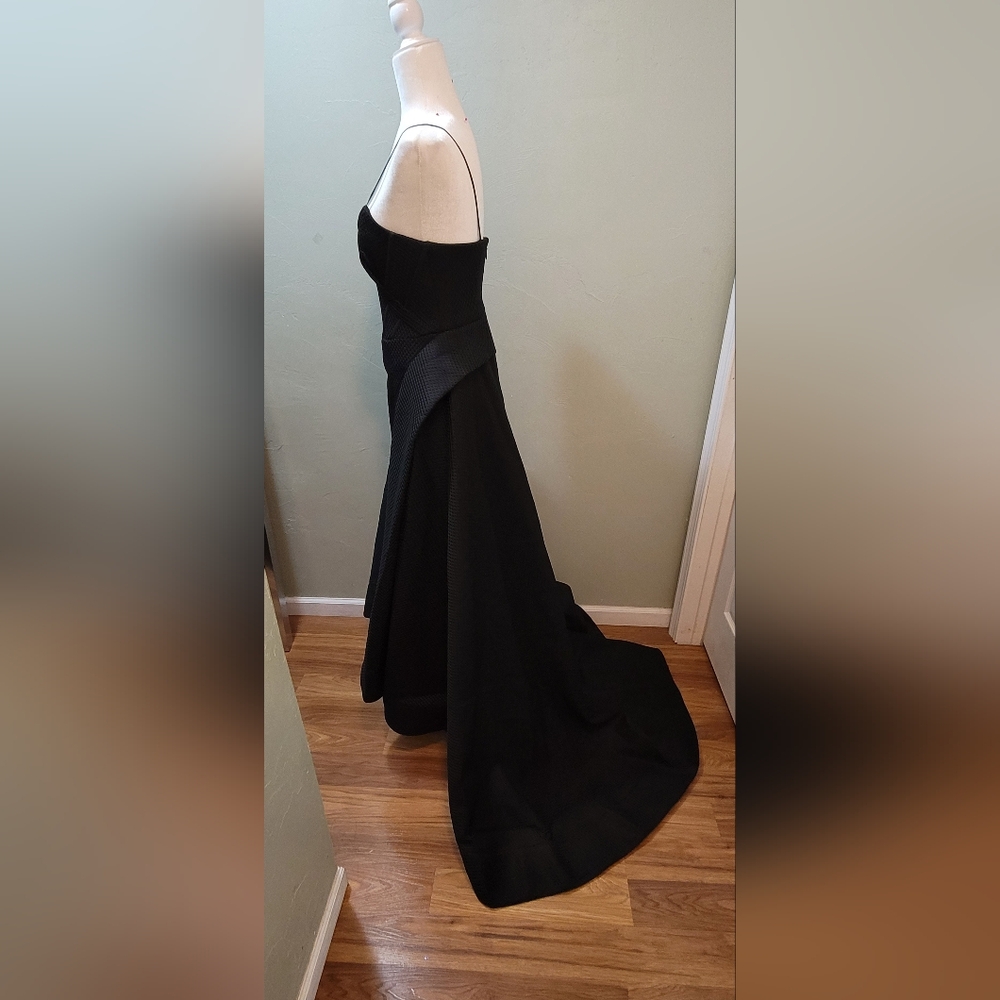Bariano Black Walk-thru Dress with Spaghetti Straps - Picture 3 of 6
